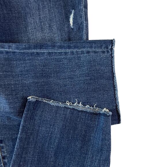 Talbots sz. 8 P Flawless 5 pocket slim straight leg denim jeans distressed #1603 - Picture 5 of 9